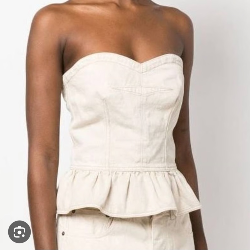 NWT Isabel Marant Denim Bustier top size 34